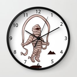mummy jumping rope Wall Clock