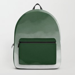 Forest Green Watercolor Ombre (green/white) Backpack