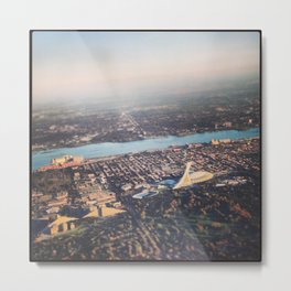 Flying over Montreal' stade Metal Print