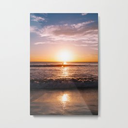 Sunset Surfers Metal Print