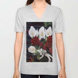 Lillies ad Roses Unisex V-Neck