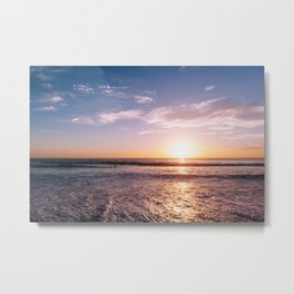 Sunset Surfers III Metal Print