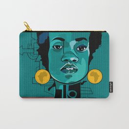VALUABLE Carry-All Pouch | Design, Drawing, Digital, Royal, Blackwoman, Blackart, Color 