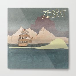 Ship - inspired by Zebrat Metal Print