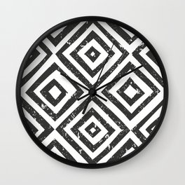 Modern Luxury Black White Pattern Wall Clock