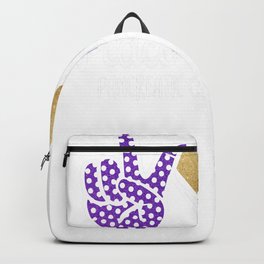 Peace Love Cure Pancreatic Cancer Awareness Backpack