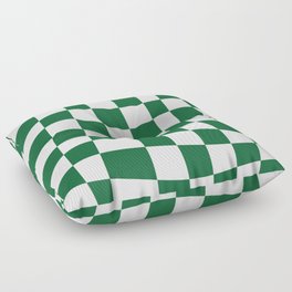 Wavy Checker Green Floor Pillow