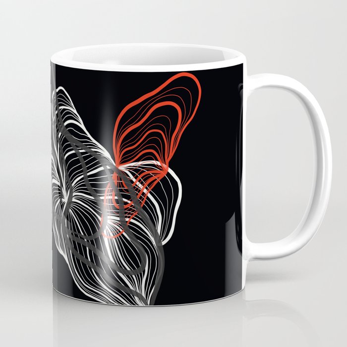 Red and white / abstract digital drawing Coffee Mug