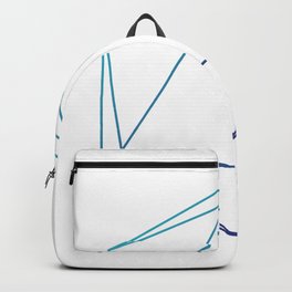 D20 Roleplaying Die Icosahedron Line-Art Blue/Purple Backpack
