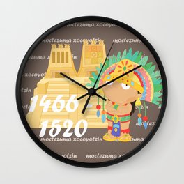 Moctezuma Xocoyotzin Wall Clock