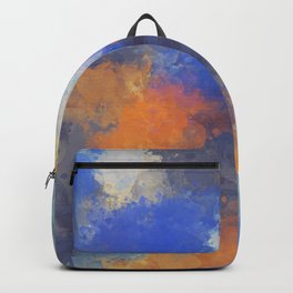 Playful Pacific Islands_vibrant coral reef texture_abstract_oil & ink painting Backpack