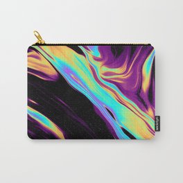 UNBOTHERED Carry-All Pouch | Pattern, Iridescent, Holographic, Paint, Vaporwave, Oilspill, Ink, Acrylic, Graphite, Color 