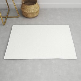 Plain White Simple Solid Color All Over Print Rug