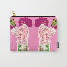 Floral Coat Pink Carry-All Pouch