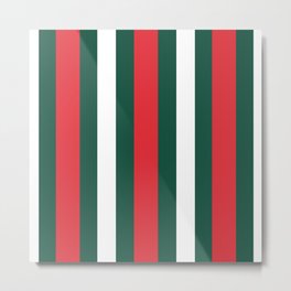 Italy Flag Stripes Green Red Stripped Print Metal Print