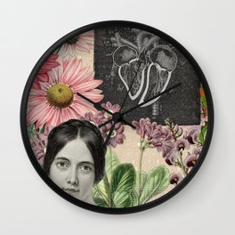 Matters of the Heart | botanical collage Wall Clock