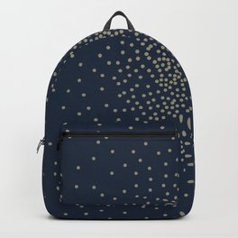 Dots Illusion - Gold and Navy Blue Backpack