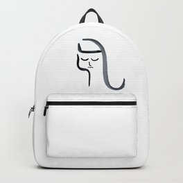 Lady painting - black and white design Backpack