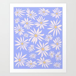 Daisies Lilac Art Print