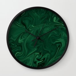 Modern Cotemporary Emerald Green Abstract Wall Clock