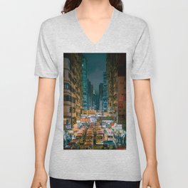 Mong Kok, Hong Kong V Neck T Shirt