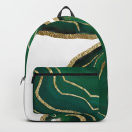 Emerald Agate Gold Glam #1 #gem #decor #art #society6 Backpack