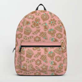 Gingerbread Cookies Pink Backpack