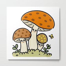 Merriest Mushrooms Metal Print