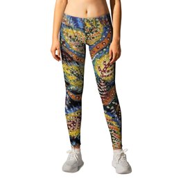 Blue Leaves of Autumn by Seraphine Louis Leggings