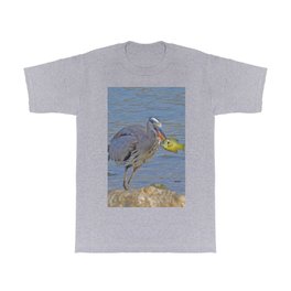 Great Blue Heron with Sunfish Lunch T Shirt
