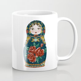 Intuition: Teal Matryoshka Doll Coffee Mug