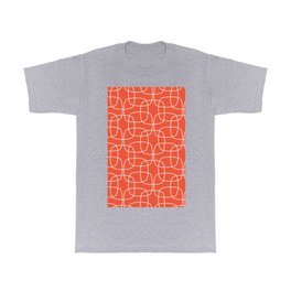 Square Pattern Flame T Shirt