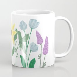 Row of Rainbow Wildflowers Coffee Mug