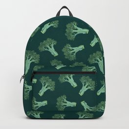 Broccoli color Backpack | Vegatable, Infantil, Happy, Comic, Minimal, Children, Green, Vegan, Vega, Verduras 