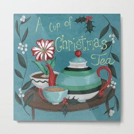 A Cup of Christmas Tea Metal Print