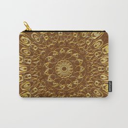 Bronze & Gold Mandela (Lustrous shimmer) Carry-All Pouch