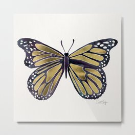 Gold Butterfly Metal Print