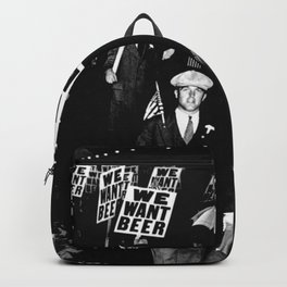 We Want Beer / Prohibition, Black and White Photography Backpack | Movment, Human Right, Prohibition, Alkohol, Wewantbeer, Photo, Trendy, Black And White, Poster, Giftforhim 