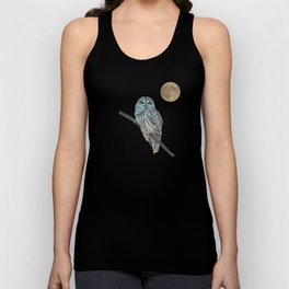 Owl, See the Moon: Barred Owl Tank Top