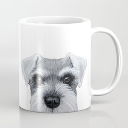 Schnauzer Grey&white, Dog illustration original painting print Coffee Mug