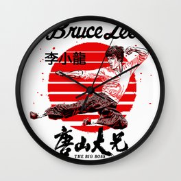 Bruce "The little Dragon" Lee By La Brea Wall Clock