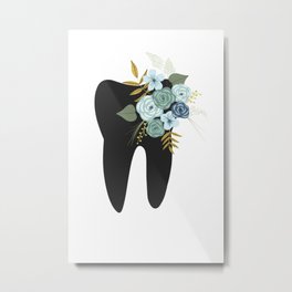Floral Tooth Metal Print