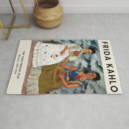 Frida Kahlo - The Two Fridas, 1939 - Exhibition Poster - Art Print Rug