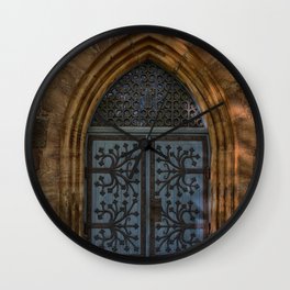 Antique Iron and Gray Doorway Photograph Wall Clock
