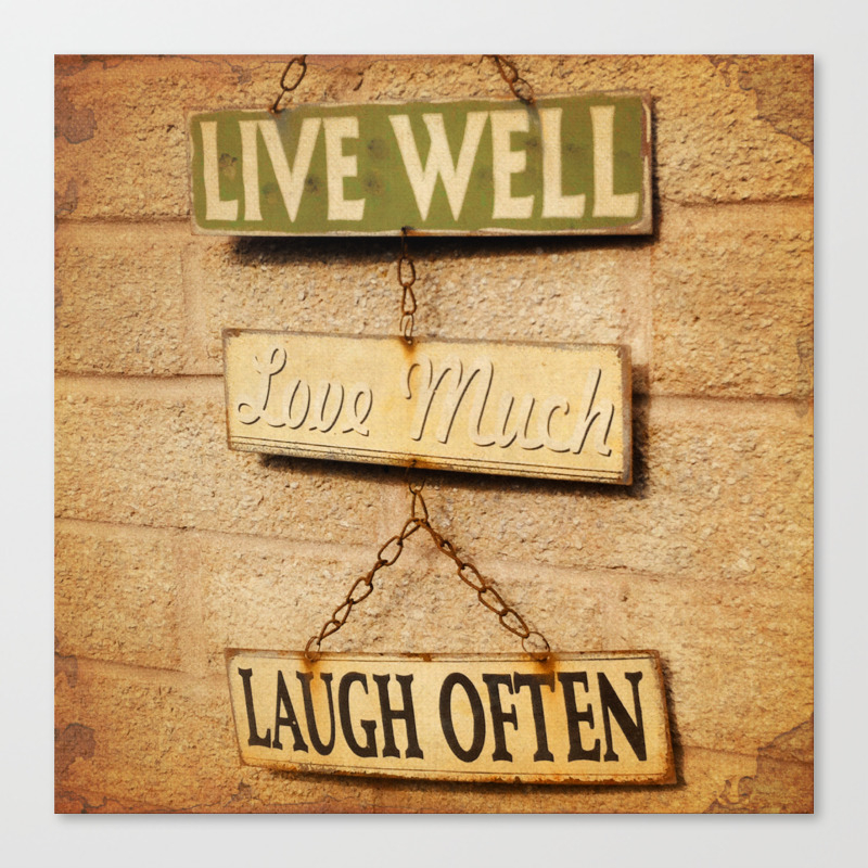Small 5.5” Resin Live Well Love Much Laugh Often Vine Grapes Tuscan Wall Art