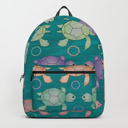 Funny Colored Turtle Patern for Kids Backpack