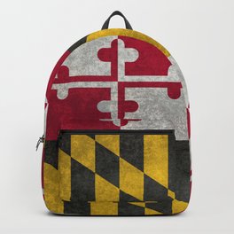 Flag of Maryland, in grungy vintage Backpack