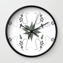 Meadow flower Wall Clock