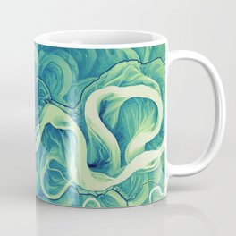 Mississippi River Lidar Greens Coffee Mug