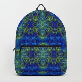 Blue green pattern Backpack